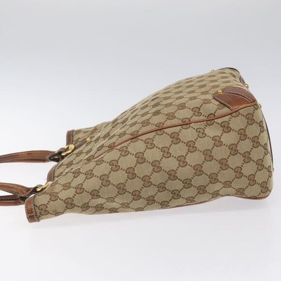GUCCI GG Canvas Tote Bag Beige Gold - Picture 5 of 16